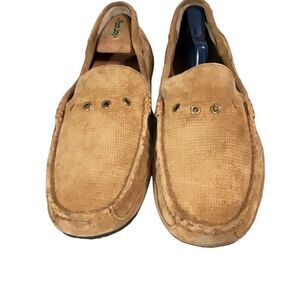 Ralph Lauren Tan Suede Roberts Driver Loafer Mens Casual Shoes 11.5D Needs Laces